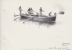 141-Dalmazia - Comisa - 1897 pesca delle sardelle con luminara a legna-il vogatore poppiero dirige con la brazzera